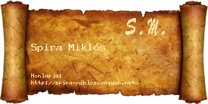 Spira Miklós névjegykártya